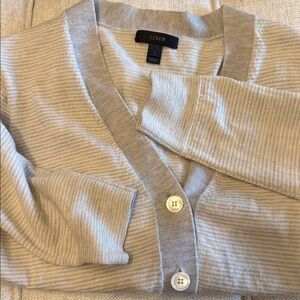 J. Crew fine merino wool striped cardigan Sweater